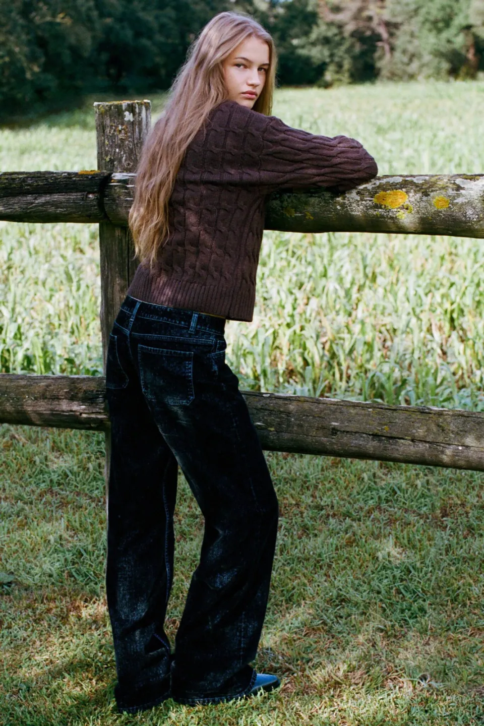 Mango TEEN wide leg jeans - marineblauw, foto 4