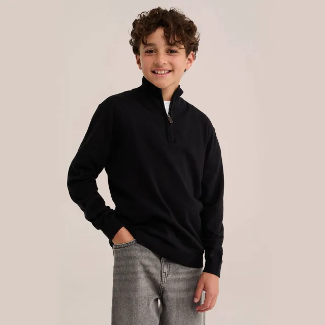 WE Fashion katoenen trui - zwart