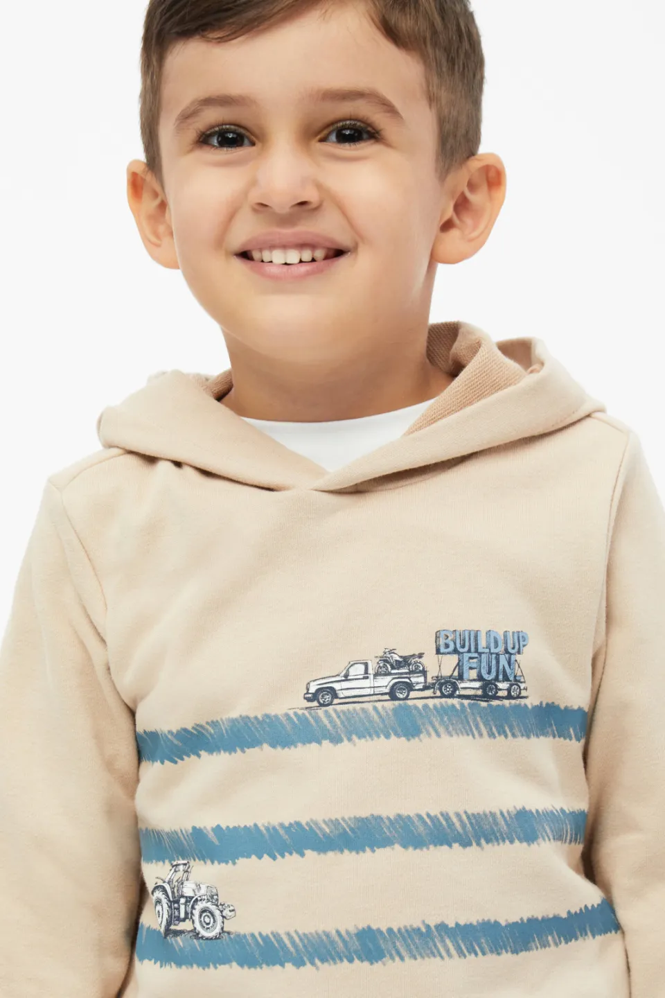S.Oliver hoodie met print - beige/blauw, foto 5