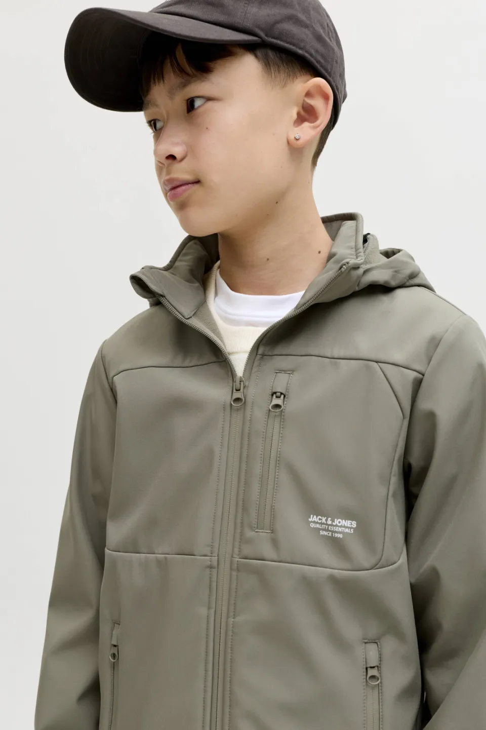 Jack & Jones JJETHEO softshell jas grijsgroen, foto 4