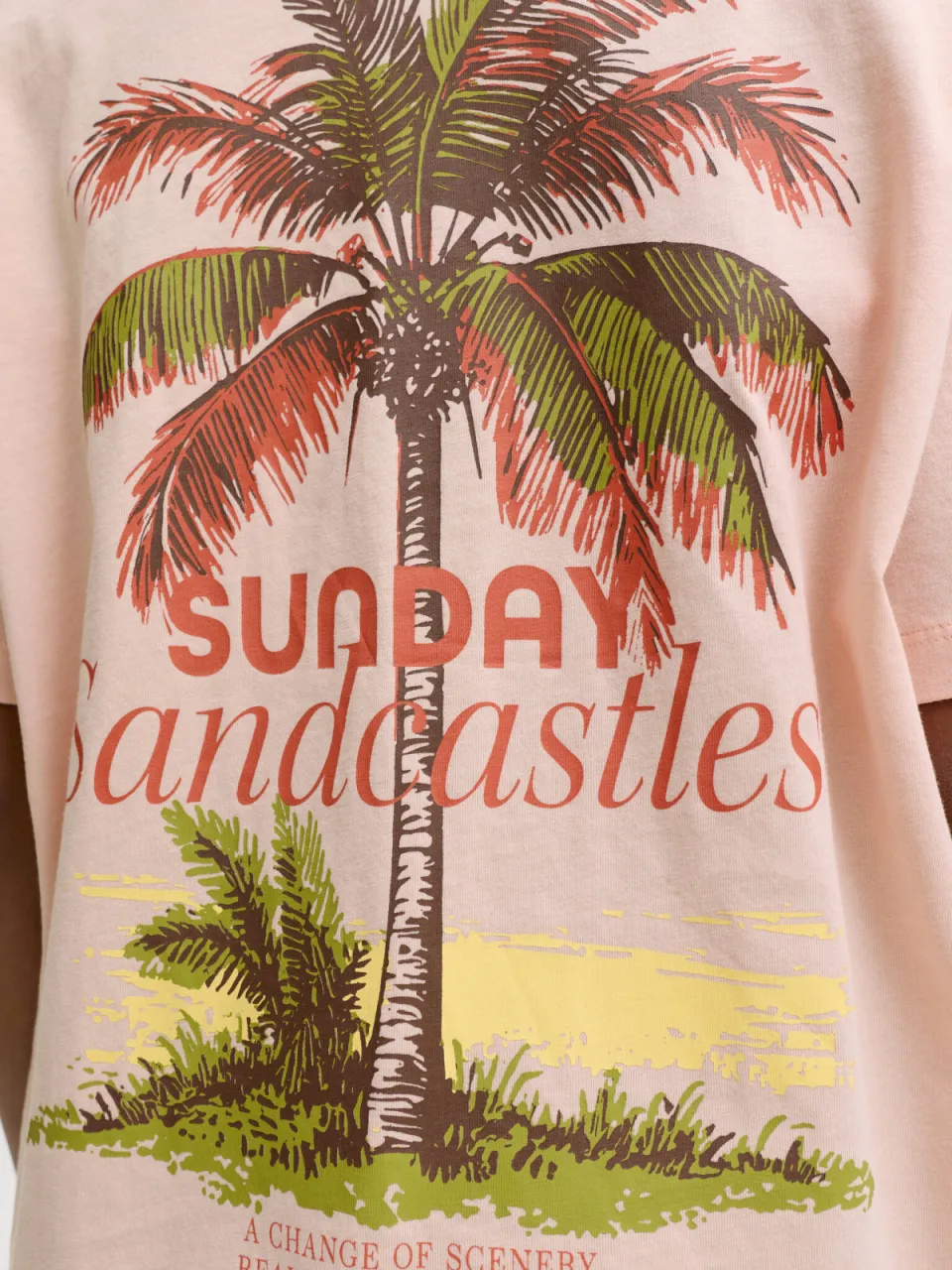 Jack & Jones rechtvallend t-shirt met backprint zacht oranje, foto 7