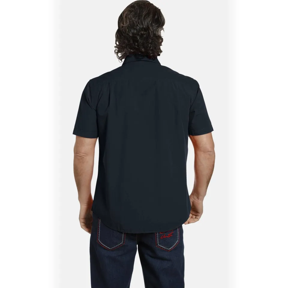 Jan Vanderstorm casual overhemd donkerblauw, foto 4