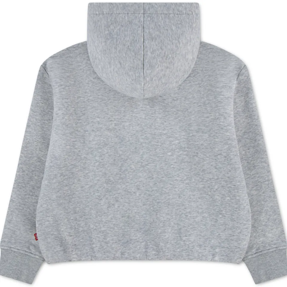 Levi's Kids hoodie - grijs Sweater Meisjes Katoen Capuchon Effen, foto 2