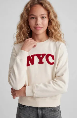 JJXX GIRL sweater met tekst - wit, foto 5
