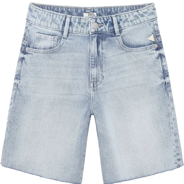 Indian Blue Jeans regular waist denim short lichtblauw Blue