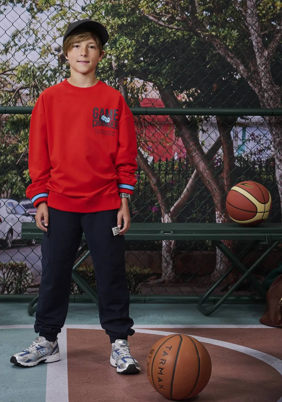 Z8 kids sweater met backprint - rood
