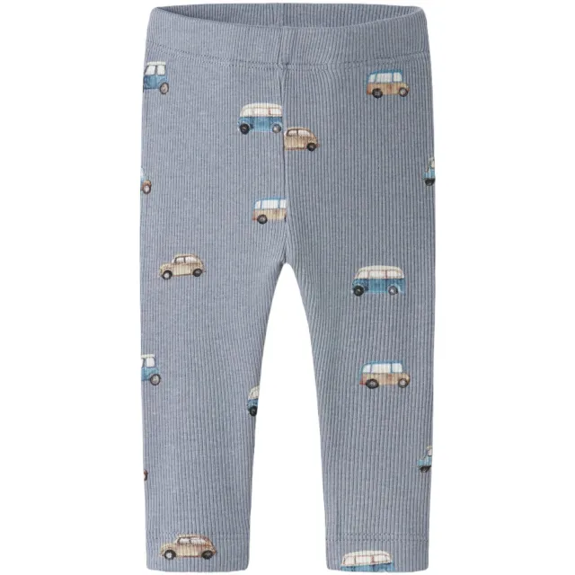NAME IT BABY babybroek met print zachtblauw