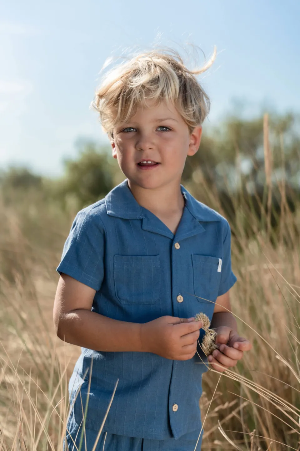Little Dutch overhemd blauw, foto 6