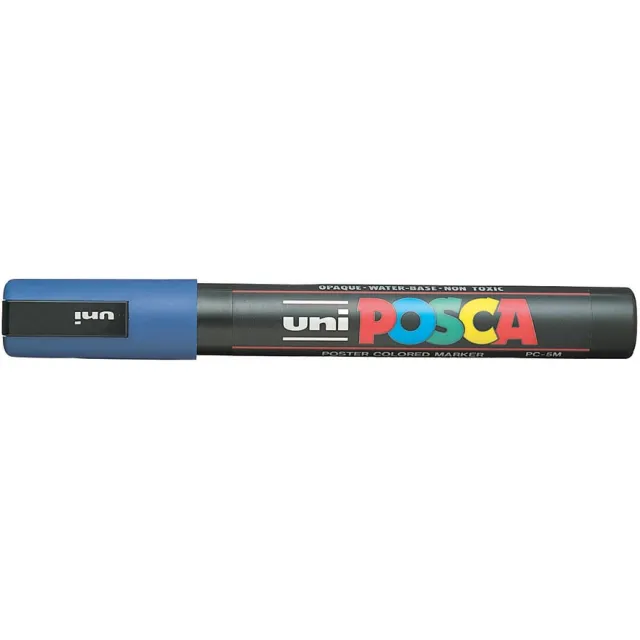 Posca marker met conische punt schrijfdikte medium donkerblauw