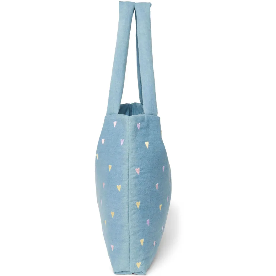 Studio Noos denim luiertas Hearts Mom Bag lichtblauw, foto 2