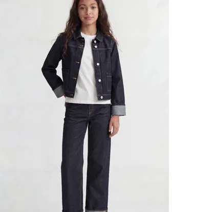 JJXX GIRL spijkerjas donkerblauw dark blue denim, foto 3