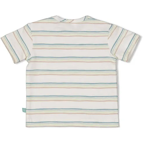 Feetje T-shirt You Croc my World ecru/blauw, foto 3