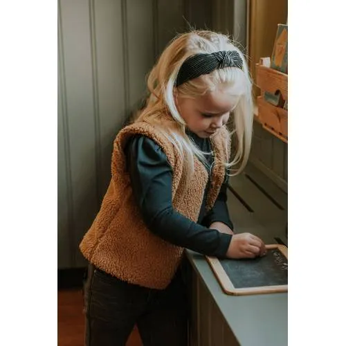 Koko Noko rechtvallend teddy gilet - bruin, foto 5