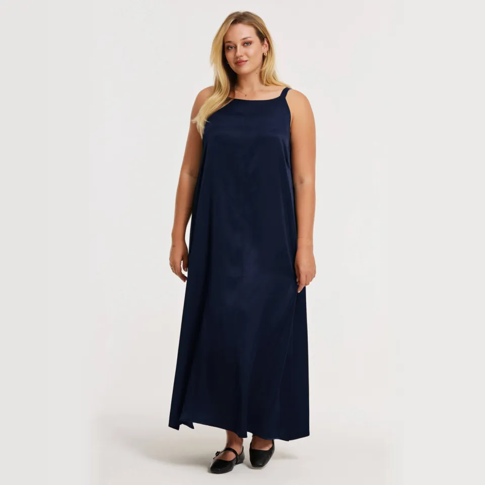 Yoek Morning Muse A-lijn jurk donkerblauw