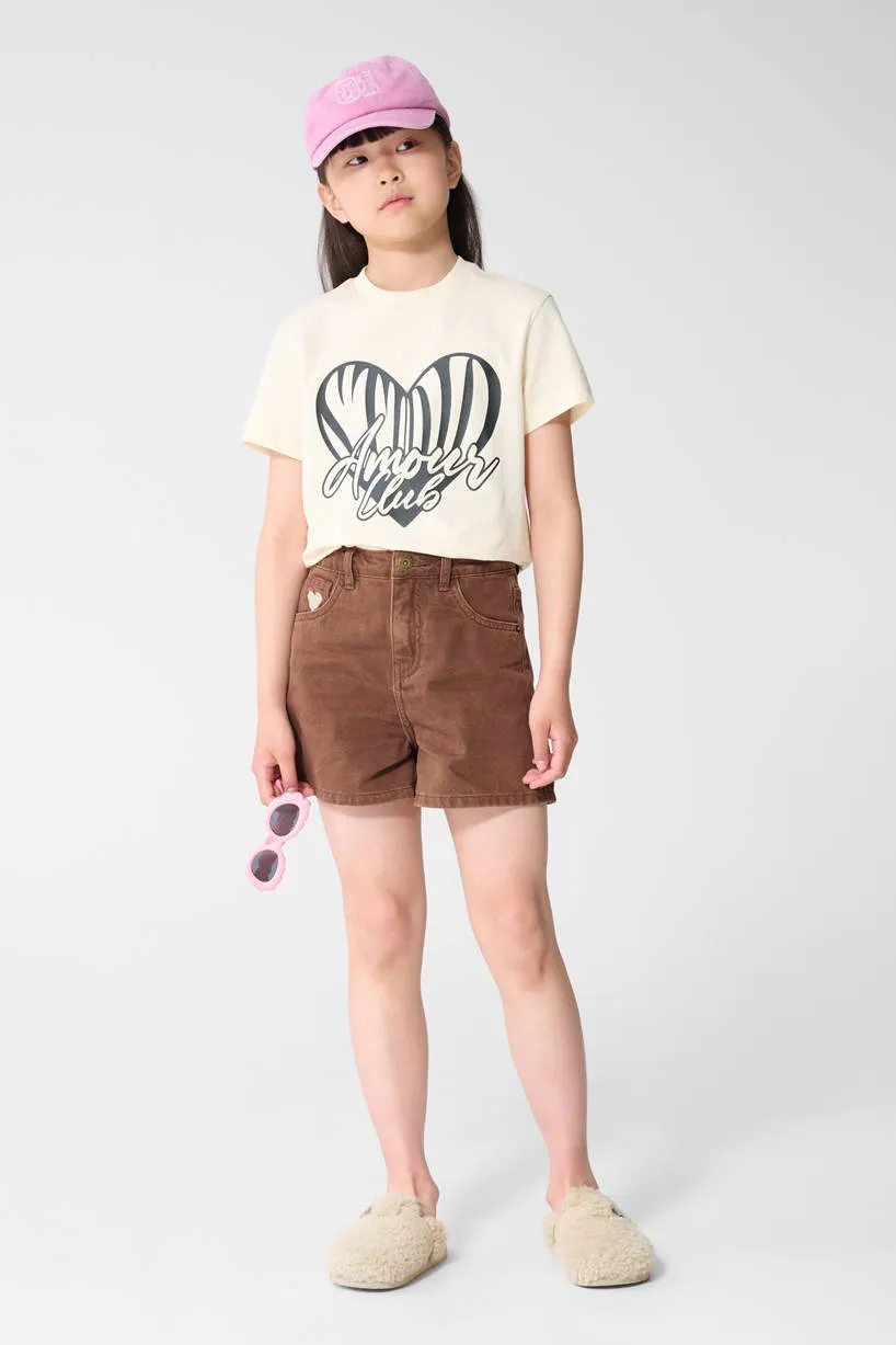 Shoeby rechtvallend T-shirt met print ecru, foto 7