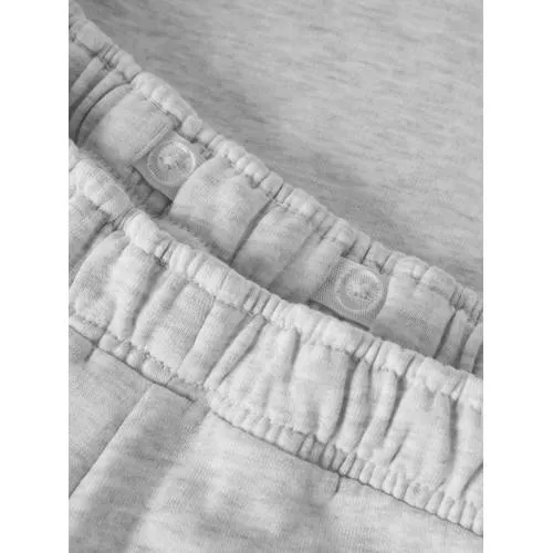 LMTD wide leg gemêleerde joggingbroek lichtgrijs lichtgrijs melange, foto 5