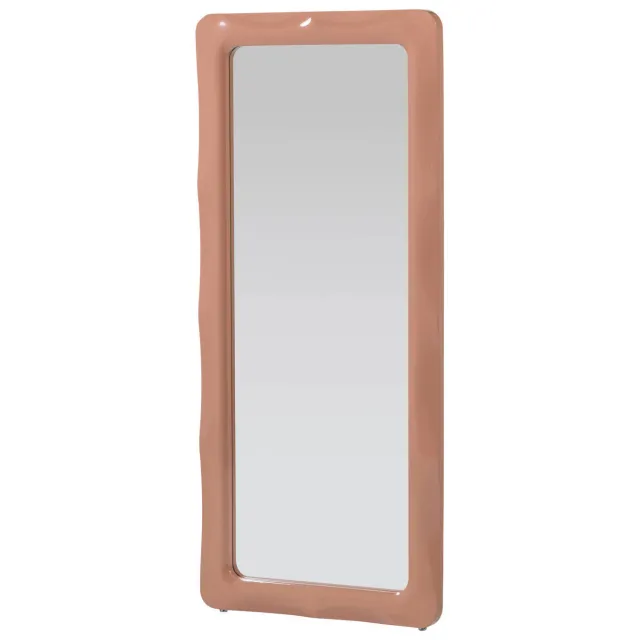 WOOOD Norea Passpiegel 180 cm - Hout - Hoogglans Oudroze - 180x80x5 old pink