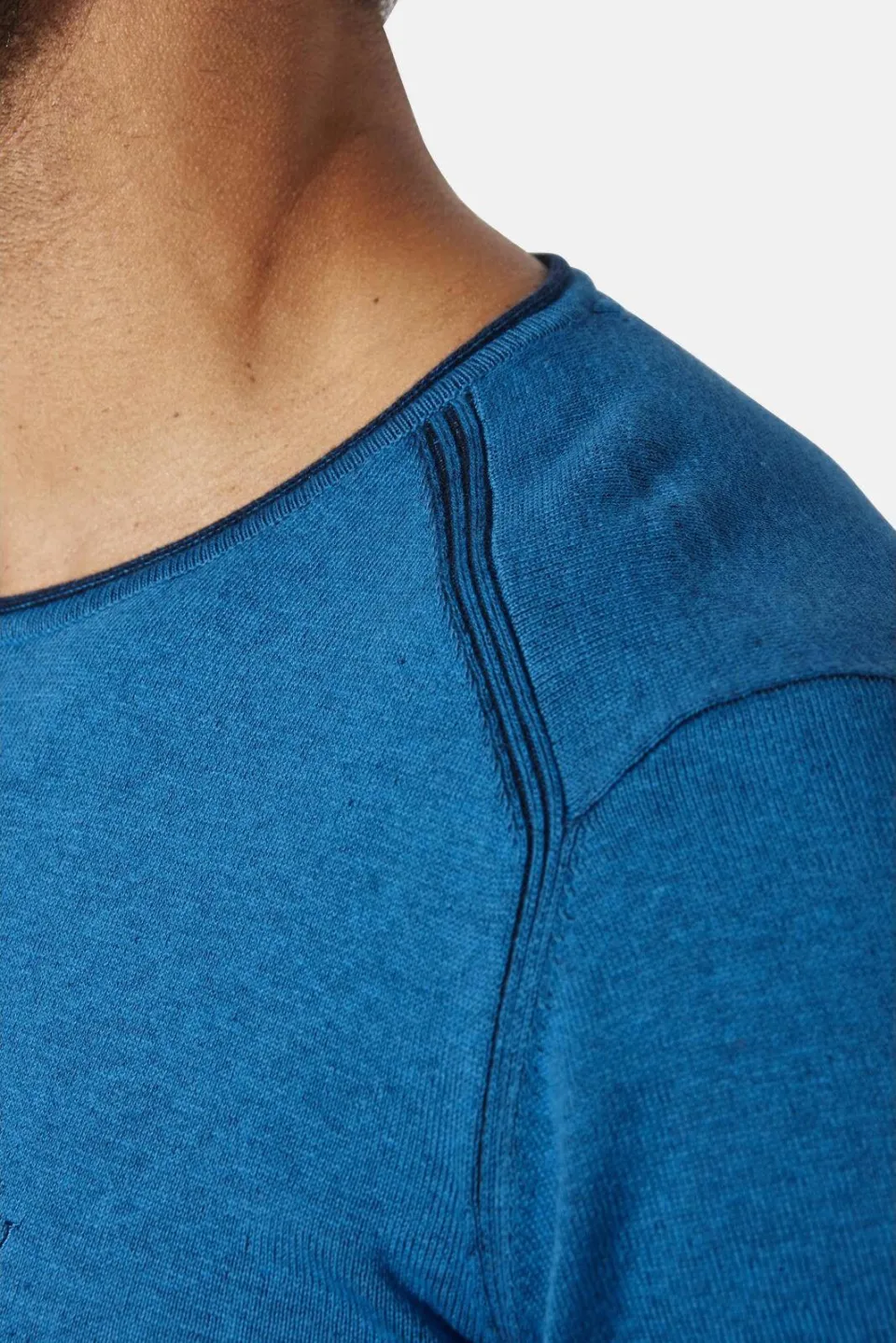 Jan Vanderstorm +FIT Collectie gebreide trui AKSELBERG Plus blauw, foto 7