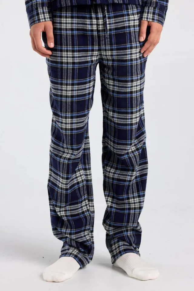America Today geruite pyjamabroek - donkerblauw/wit