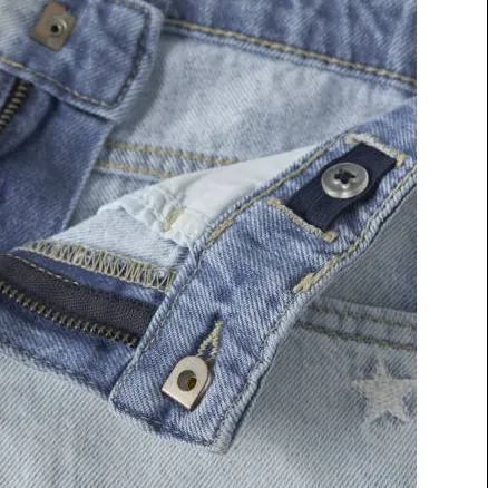 NAME IT NKFBELLA jeansshort lichtblauw met sterren light blue bleached - stars, foto 3
