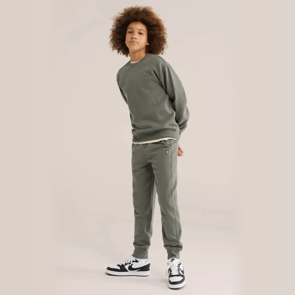 WE Fashion joggingbroek grijsgroen