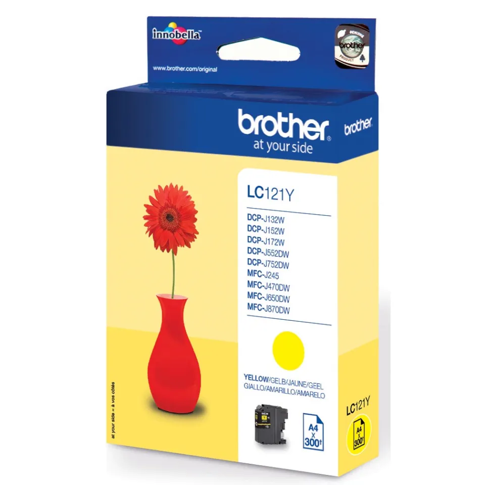 Brother LC-121Y inktcartridge geel, foto 3