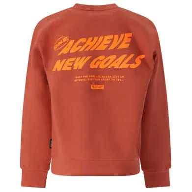 Retour Jeans rechtvallende sweater met backprint - oranjerood Backprint, foto 2