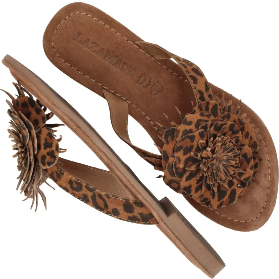Lazamani Nomi Flower Slippers Dames Bruin, foto 5