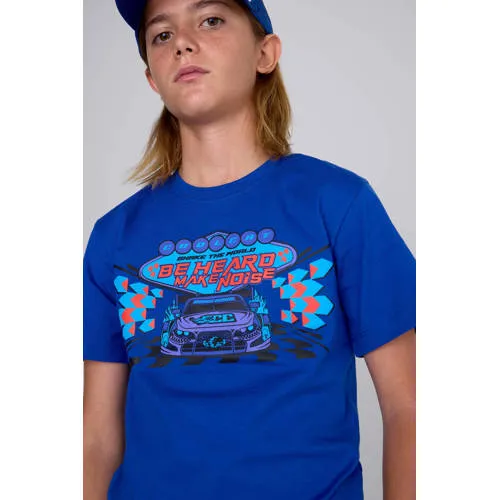 Coolcat Tristan T-shirt met race car print blauw, foto 4