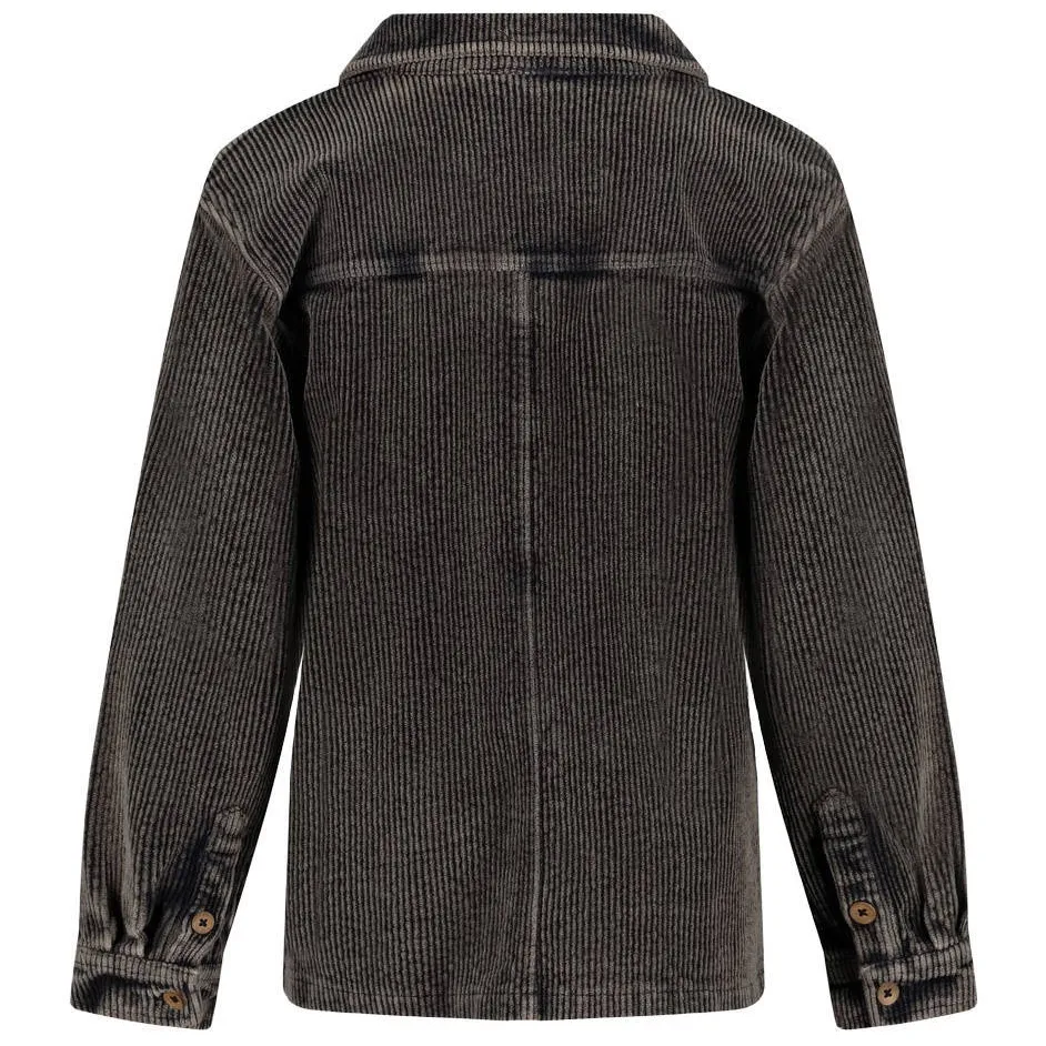Sturdy corduroy overshirt Mountain top antraciet, foto 4