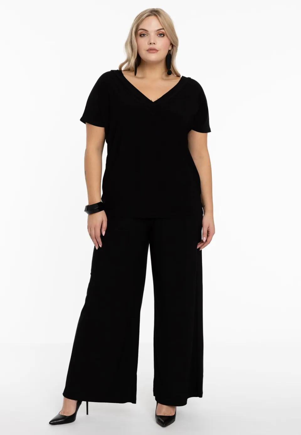 Yoek extra wijde broek zwart, foto 5