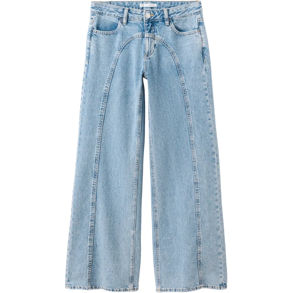 Mango TEEN low waist wide leg jeans - lichtblauw, foto 2