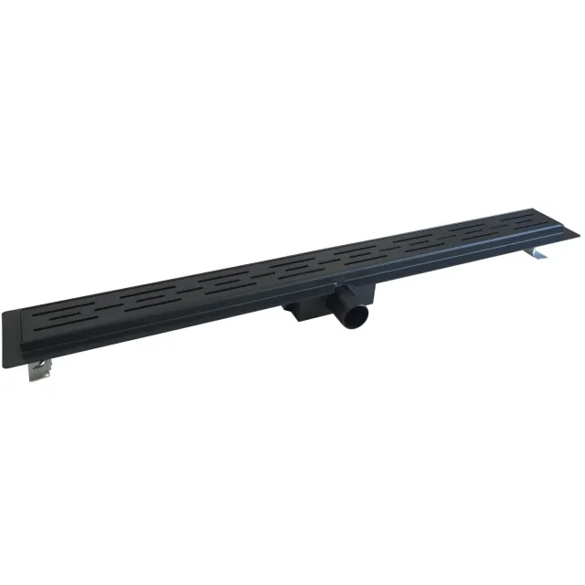 Boss & Wessing BWS Douchegoot Flens Met Uitneembaar Sifon 100x7x6.7cm RVS Mat Zwart