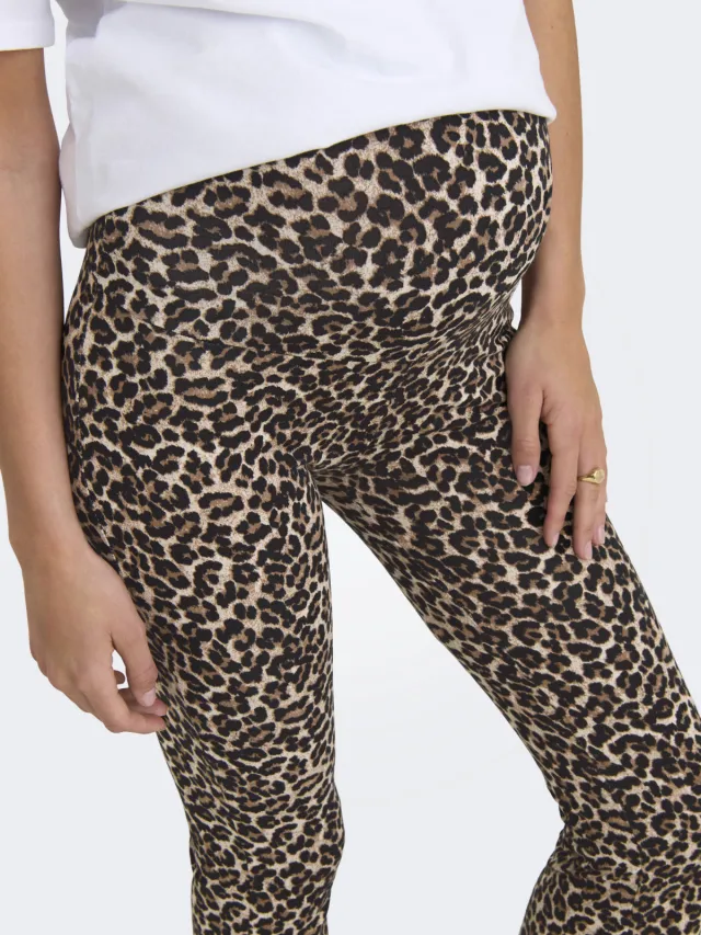 Only MATERNITY OLMLOVELY flared zwangerschapsbroek luipaardprint bruin/zwart, foto 6