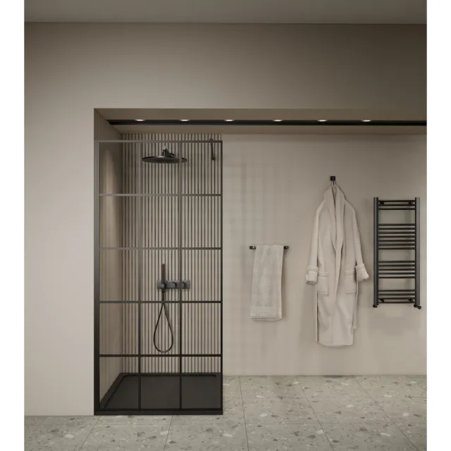 Boss & Wessing Inloopdouche | BWS | Oganto 2 | 90x200 cm | 8 mm | Zwart Boss & Wessing
