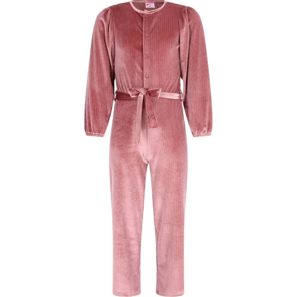 B.Nosy fluwelen jumpsuit met ballonmouwen roze, foto 2