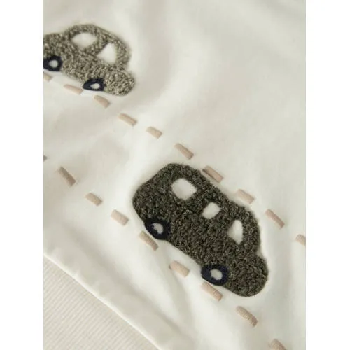 NAME IT BABY rechtvallende sweater met patches en print - ecru, foto 5