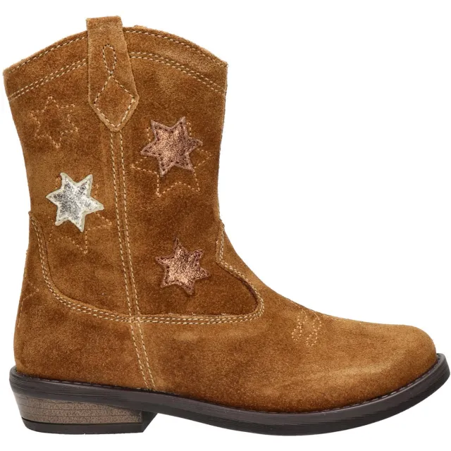 Nelson Kids suède cowboylaarzen cognac