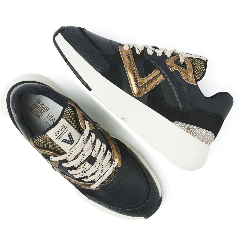 Via Vai Sneakers Vic Kyro Zwart, foto 3
