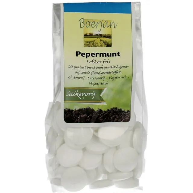 Boerjan Pepermunt Suikervrij 110 gr