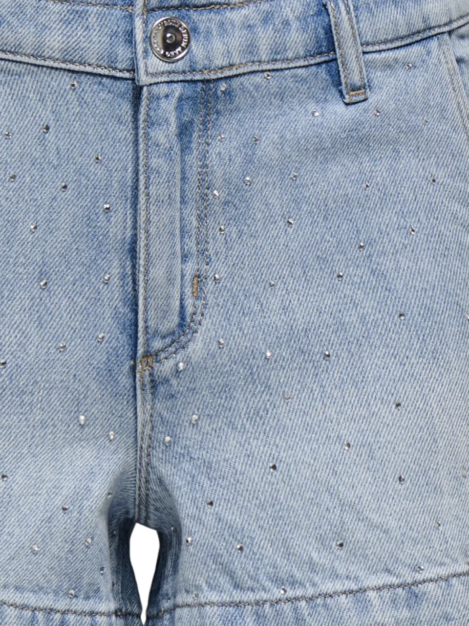 Only wide leg short lichtblauwe denim, foto 5
