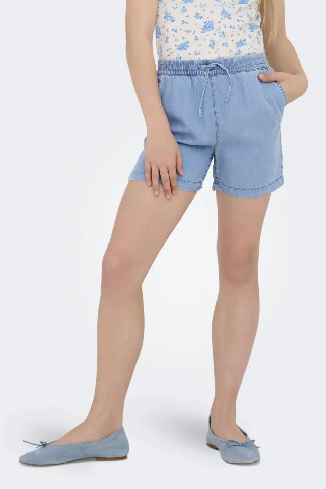 Only Girl regular casual short medium blue denim, foto 6