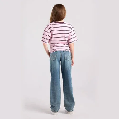 America Today Eleni Jr gestreept T-shirt roze, foto 3