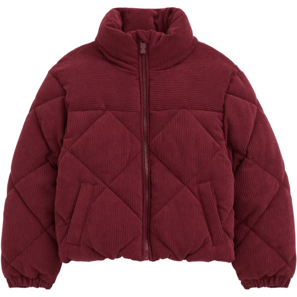 WE Fashion corduroy gewatteerde jas donkerrood, foto 2