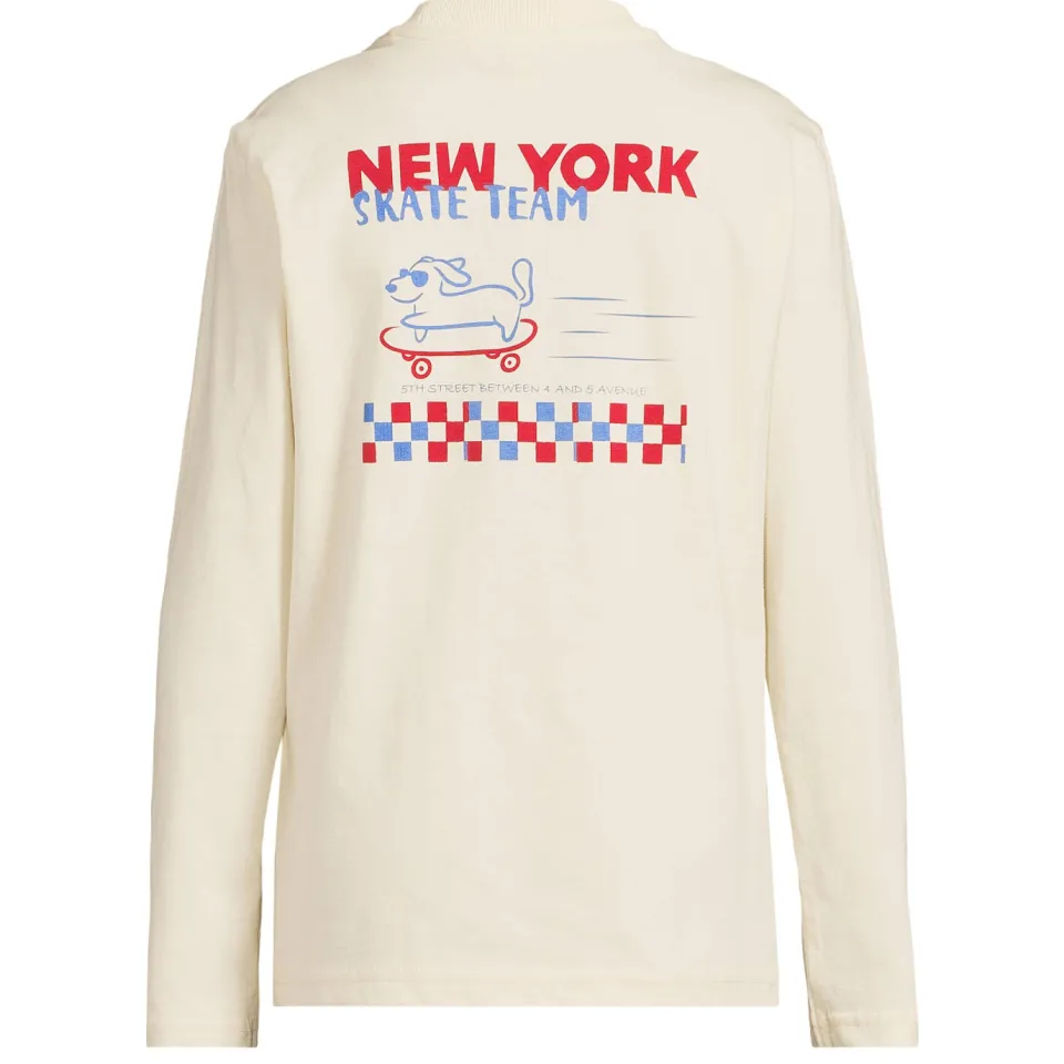 Orange Stars longsleeve met backprint en print ecru, foto 3
