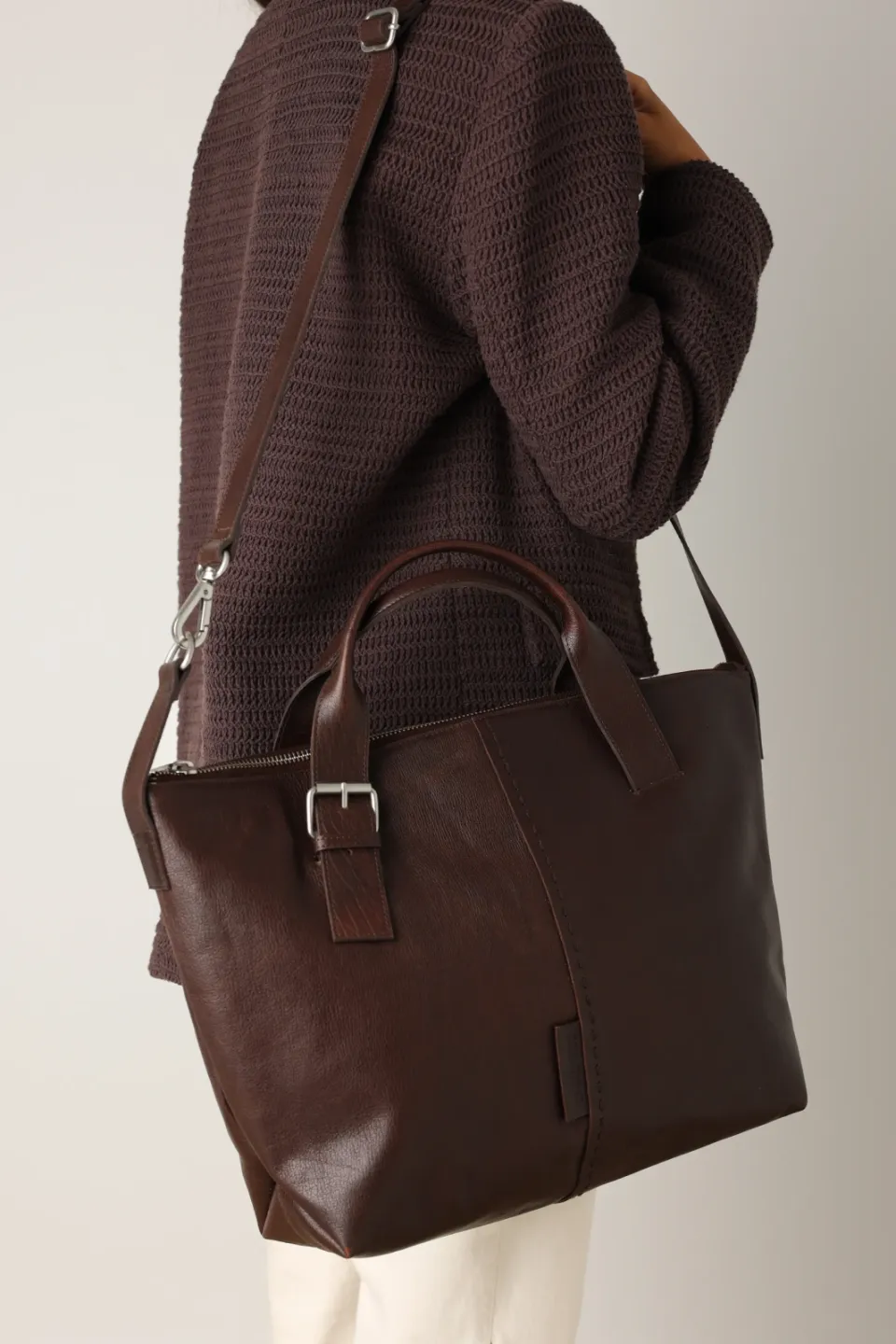 Shabbies Amsterdam Essie Stitched laptoptas bruin, foto 8
