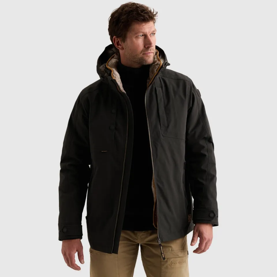 PME Legend SNOWPACK winterparka met imitatiebontkraag - jet black, foto 3