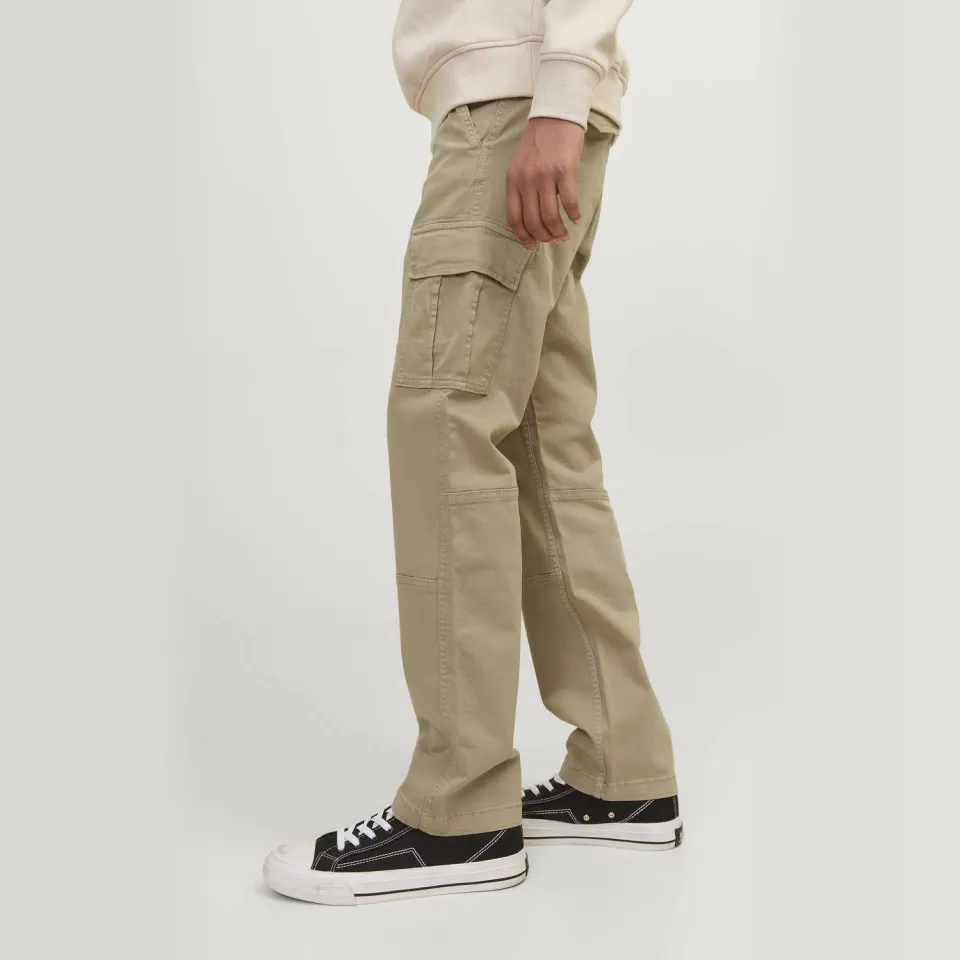 Jack & Jones loose fit gebreide cargobroek beige, foto 4