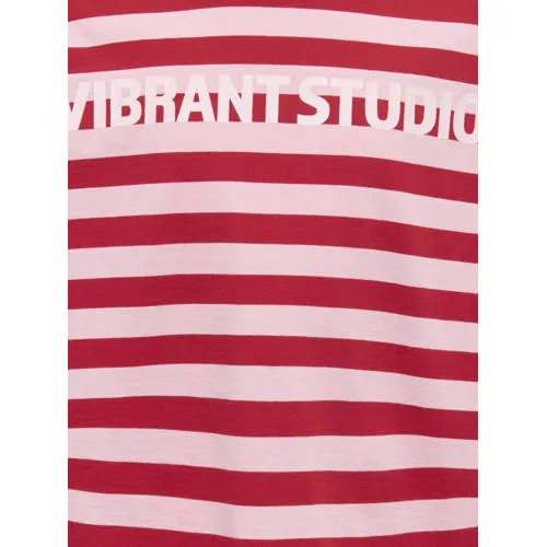 Only gestreepte longsleeve rood, foto 3