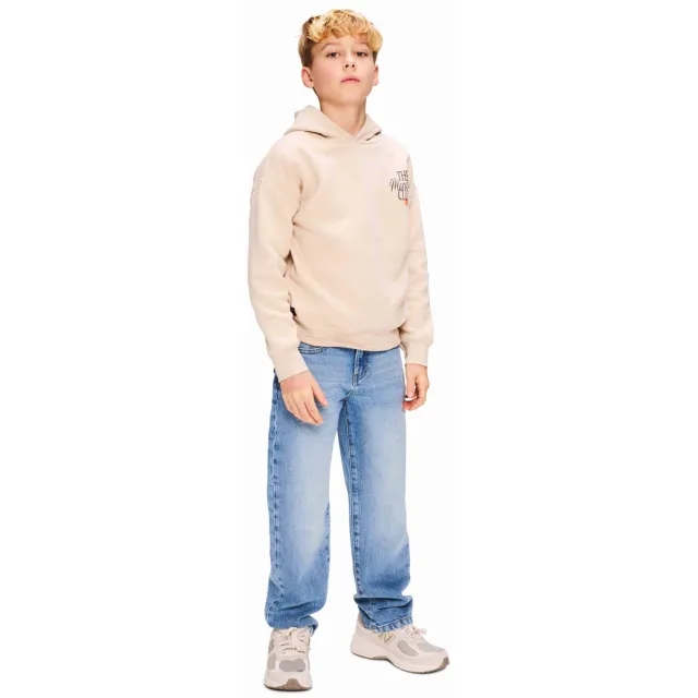 Retour Jeans hoodie met backprint - beige